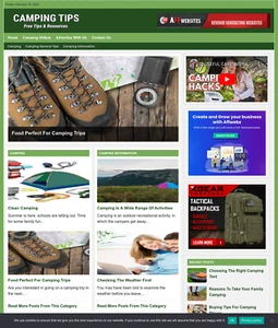CONSEJOS PARA CAMPING Sitio web Negocio en venta - Trabajar desde casa Negocios por Internet - Imagen 1 de 3