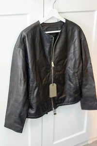 Brand New All Saints Black Della Bomber Leather Jacket size UK 10 US 6 EU 38 - Picture 1 of 4