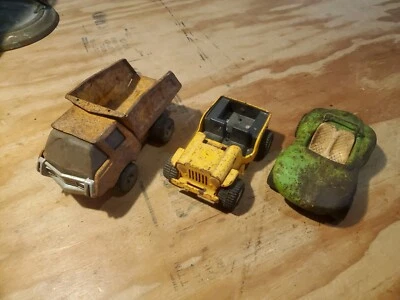 Vintage Tonka Dune Buggy, Jeep, Dump Truck Pressed Steel Toys for Parts - Image 1 of 4