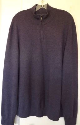 BLOOMINGDALES MENS STORE CASHMERE  SWEATER  SIZE XL 1/2  ZIP UP - Image 1 of 4