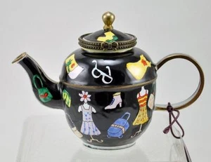 KELVIN CHEN Enamel Mini Copper Teapot - Fashion Lady *OLD - Retired - Picture 1 of 1