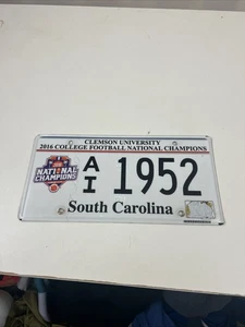 Targa CAMPIONI NAZIONALI DI CALCIO CLEMSON 2016 Carolina del Sud - Foto 1 di 5