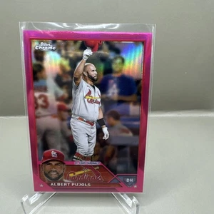 2023 Topps Chrome - Albert Pujols #143 Magenta Refractor 362/399 Cardinals  - Afbeelding 1 van 3