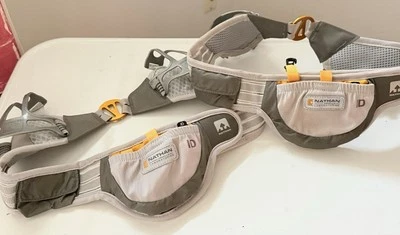 2- Nathan Speed 2R pacotes de cintura hidratação cinto cinza caminhada corrida, sem garrafas - Imagem 1 de 4