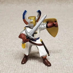 PAPO 1999 Caballero Blanco Azul con Espada Figura Histórica Midievil Retirado Azul De Colección - Imagen 1 de 6