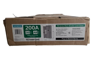 Siemens PN Series 200 Amp Main Breaker Plug-On Neutral Load Center - Image 1 of 2