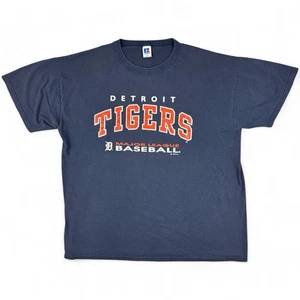 Vintage Detroit Tigers Russell Athletic T-SHIRT XL 25x29 Y2K 2000 Navy Blau - Bild 1 von 14