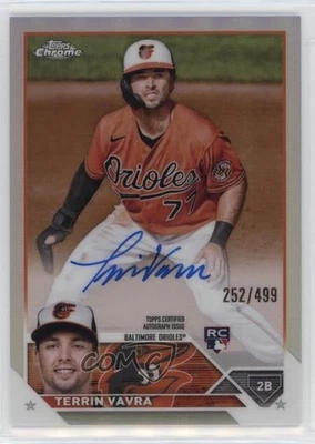 2023 Topps Chrome Update Refractor 252/499 Terrin Vavra #RA-TV Rookie Auto RC - Image 1 of 3