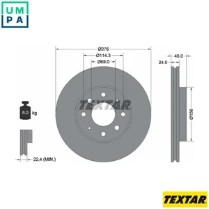 2x BRAKE DISC 92110500 FOR MITSUBISHI ETERNA/IV LEGNUM/VI GALANT/ASPIRE/Mk 2.0L - Picture 1 of 9