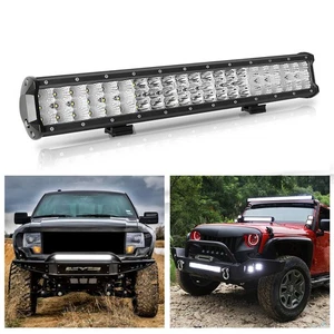 20" Inch LED Light Bar Spot Flood Combo Work Driving Off Road SUV ATV Truck UTV - Foto 1 di 13