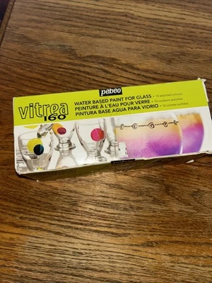 Vitrea 160 Water Based Paint For Glass Pebeo 10 Assorted Colours - Image 1 of 4