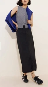 Maeve by Anthropologie The Colette Maxirock schwarz Leinenmischung Damen XL - Bild 1 von 10