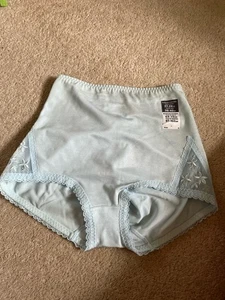 Vintage St Michael Blue Full Briefs Panties 10-12 Medium Control (K22) - Picture 1 of 4