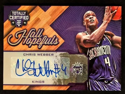 2015-16 Panini Totally Certified Hall Hopefuls Chris Webber Auto Autograph 14/25 - Image 1 of 4