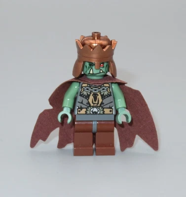 Lego Raro Rey Troll Corona de Cobre con Capa Fantasía Era Castillo Minifigura 7097 Foto 1 de 4