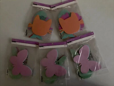 Lote Recuerdos Primavera Formas Troqueladas Mariposas, Conejos, Gatos, Patrones, Nuevo Foto 1 de 4