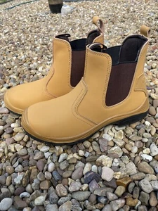 Johnscliffe Leather Dealer Safety Boots Sand Work Steel Toe Cap New UK8 - Picture 1 of 11