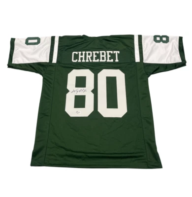 Wayne Chrebet Signed New York Jets Custom Jersey Beckett Witness BAS COA - Image 1 of 3