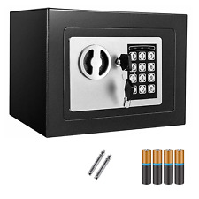 Small Black Solid Steel Digital Safe Home Office Heavy Duty Money Box