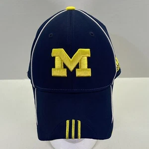 Adidas University Of Michigan Wolverines NCAA Hat L / XL Blue Yellow Ball Cap - Picture 1 of 15