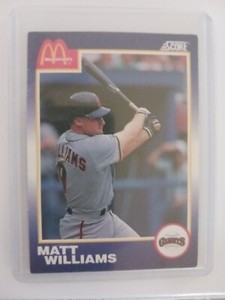 1990 Score McDonald's Matt Williams Card #6 Giants