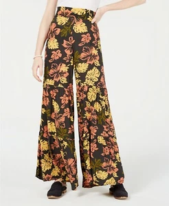 Pantalon Free People imprimé floral jambes larges à plusieurs niveaux anthracite taille S UK 8-10 PRIX DE VENTE CONSEILLÉ 128 $ - Photo 1/3