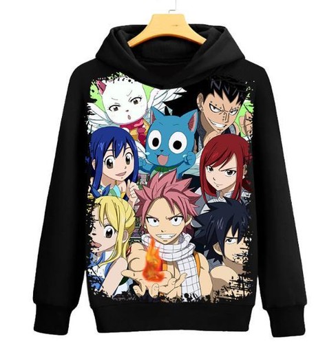 VETEMENTS felpa con cappuccio fairy tail natsu dragneel cosplay anime manga