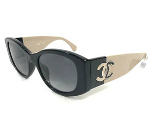 Chanel Sunglasses 5524-A c.534/S8 Beige Black Asian Fit w/ Gray Polarized Lenses - Picture 1 of 13