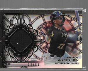 * ANDREW MCCUTCHEN * 2015 TOPPS TRIBUTE BLACK REFRACTOR JERSEY PATCH # 50