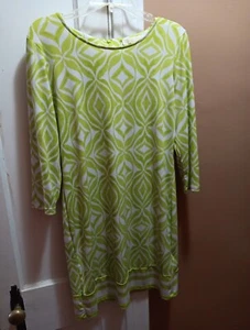Michael Kors Lime Green Paisley Dress Size M Adorable On! - Picture 1 of 8