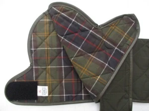 WOODLANDS 12"31cm Showerproof Dachshund Quilted Green Polyester Check Lined Coat - Picture 1 of 4