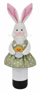 Celebrate Easter Bunny in Cute Dress Wine Bottle Cover Great Unique Gift - Picture 1 of 3