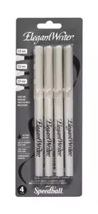 Speedball Elegant Writer Meißel Kalligraphie Marker Stifte schwarz (4 Stück) - Bild 1 von 1