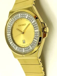 SEIKO DAMEN 7N82 0HS0 NICHT FUNKTIONIERENDE QUARZ 100M ANALOG DRESS QUARZ UHR SXDF72 - Bild 1 von 7