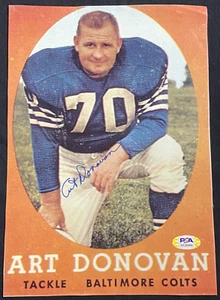 Art Donovan Baltimore Colts HOF 1970 Auto Signed 8x10 Photo ~ PSA/DNA - Picture 1 of 5