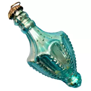 Adorno Acabado Vidrio Turquesa Lustre Vidrio Prensado Pesado 6.5" 16cm - Imagen 1 de 5