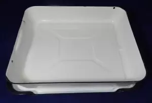 VTG First Half of the 20th Century White Enamelware Refrigerator Box with Lid - Picture 1 of 9