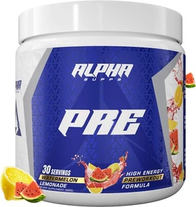 Alpha Supps Pre | Pre-Workout Powder for Men & Women Pump Focus Energy 30 Svgs - Picture 1 of 16