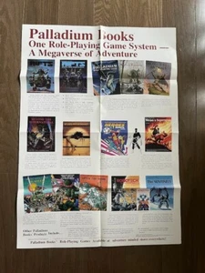 PALLADIUM BOOKS RPG PROMO POSTER TEENAGE MUTANT NINJA TURTLES ROBOTECH - Picture 1 of 3