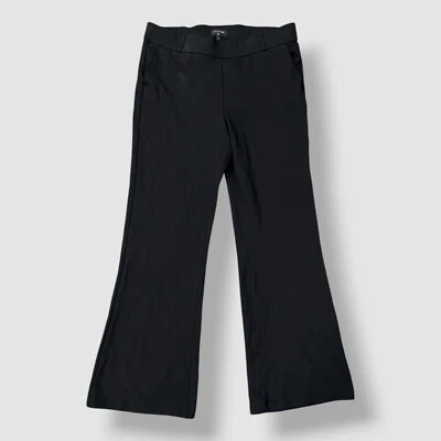 NYDJ 女式黑色喇叭腿弹力 Ponte 针织裤 L 码 — 第 1/3 张图片