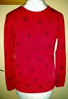 M&S Collection Cheerful Soft Red Jumper With Stars Motif size 8
