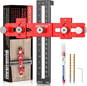 Enhanced Model Cabinet Hardware Jig,Adjustable Cabinet Handle Template Tool for - Picture 1 of 12