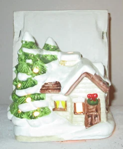 Christmas Village Lighted Snow House Village Original Box  LIGHTED - Bild 1 von 5