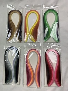 Quilling Paper Lot Art Of Curling Strips Craft Design Decorative Scrolls 6 Packs - Picture 1 of 8