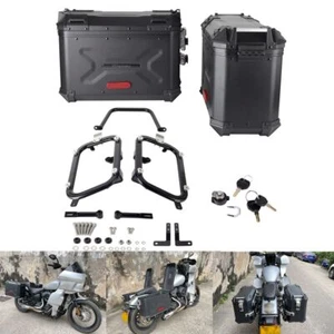 Hard Trunk Luggage Cases Tail Box For Harley Softail Street Bob FXBB FXBBS FXST - Picture 1 of 12