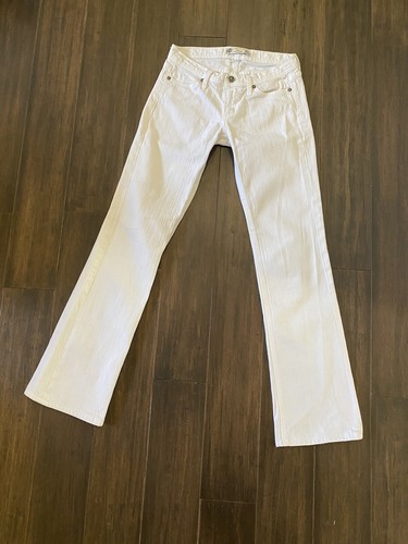 TORY BURCH Jeans ABITUAL per TORY by TRB bianchi taglio bootcut platino taglia 26