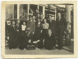 Romania Photo Iasi Tramway COPOU Park Plate Nice Handwriting on Back 1936 - Picture 1 of 3