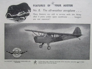 9/1945 PUB TAYLORCRAFT AUSTER STEEL AEROPLANE RAF AVION AIRCRAFT ORIGINAL AD - Picture 1 of 1