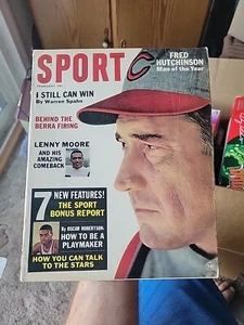 1965 February Sport Magazine Fred Hutchinson Man Of The Year Cincinnati Reds - Picture 1 of 6