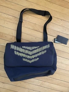 Emporio Armani New Messenger Bag Navy Blue MSR $ 495 - Picture 1 of 9